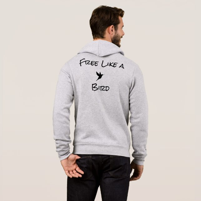 Moletom Grátis como um T-Shirt Pássaro (Parte Traseira Completa)