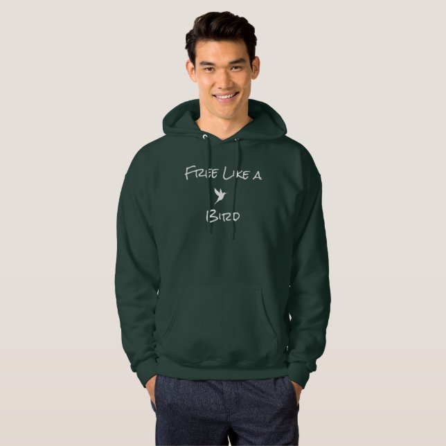 Moletom Grátis como um T-Shirt Pássaro (Frente Completa)