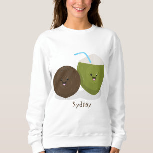 Moletom Grátis feliz desenho animado de coconuts kawaii