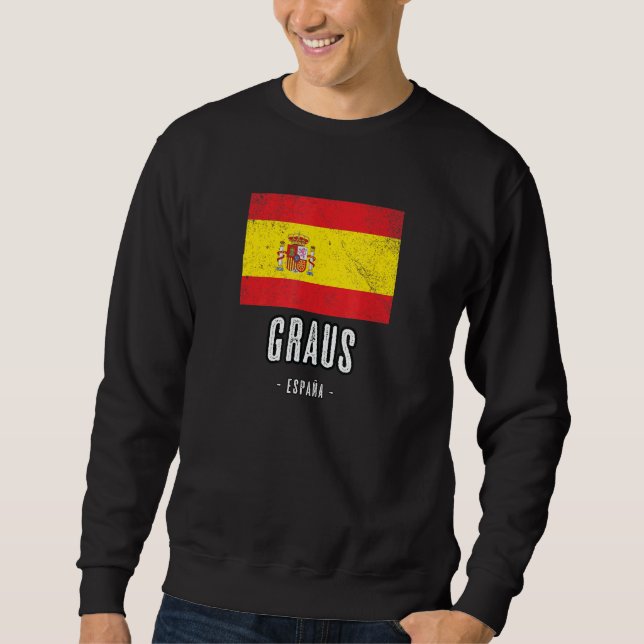Moletom Graus Espanha Es Bandeira Bandera da Cidade Ropa (Frente)