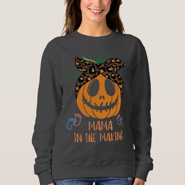 Moletom Gravidez revela, abóbora assustadora no Dia das Br (Frente)