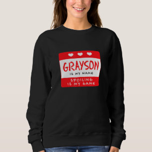 Moletom Grayson É Meu Nome Apelido Personalizado Al
