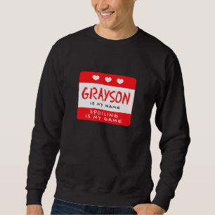 Moletom Grayson É Meu Nome Apelido Personalizado Al