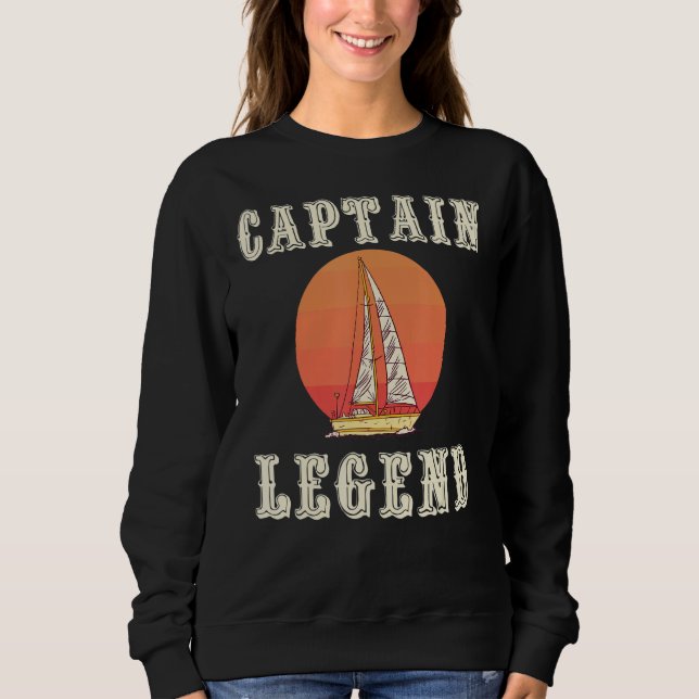 Moletom Great Captain Legend Sailing Apparel Sail Boat Ski (Frente)