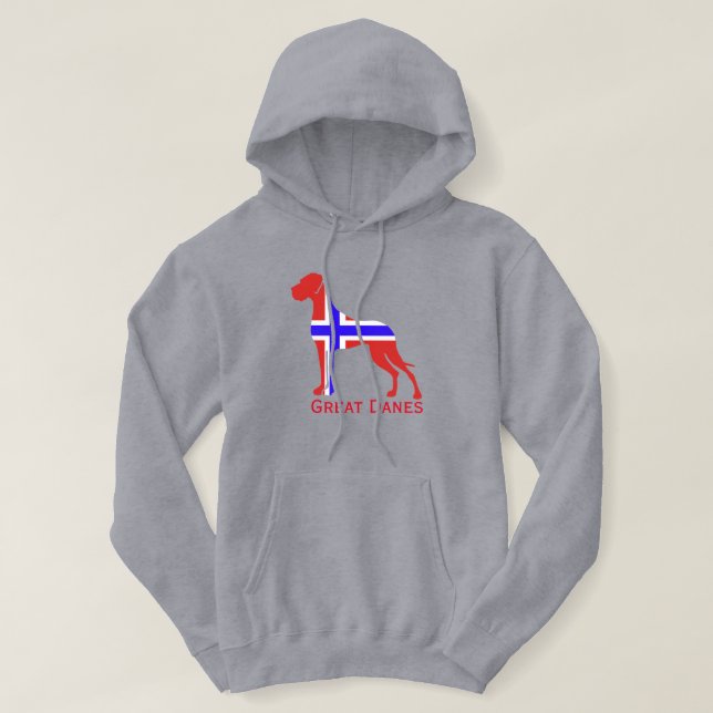 Moletom Great Dane azul branco (Frente do Design)