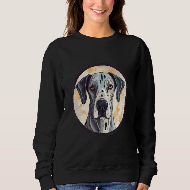 Moletom Great Dane Dog Cute Dog Breed Dog Motif (Frente)
