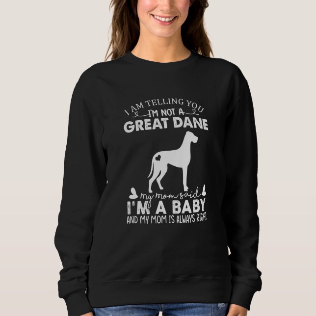 Moletom Great Dane Dog  For Women Mom Mama Baby Dog (Frente)