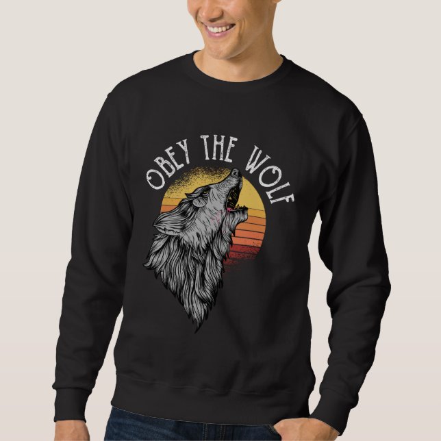 Moletom Great obedience of the wolf motif (Frente)