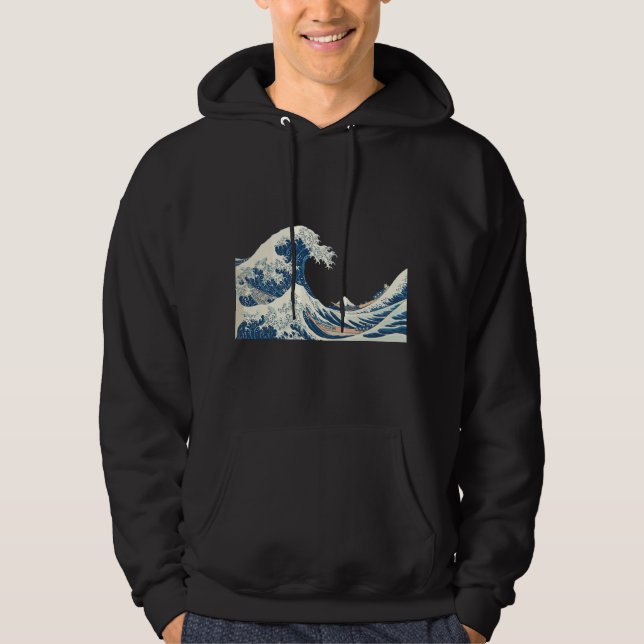 Moletom Great Wave off Kanagawa Katsushika Hokusai Surfing (Frente)