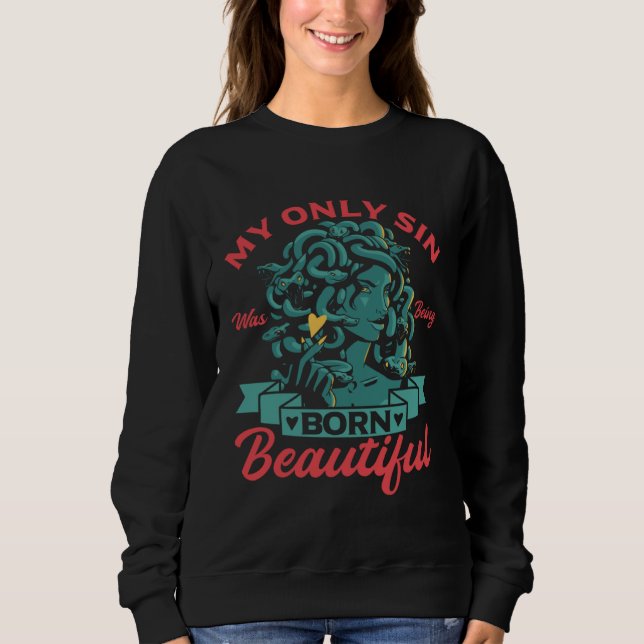 Moletom Greek Mythology Born Beautiful Medusa Women (Frente)