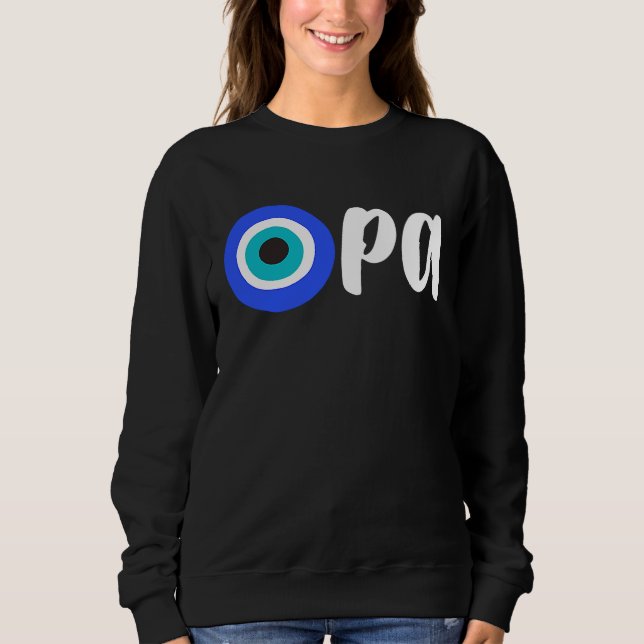 Moletom Greek Pride OPA Evil Eye Hellas Greece Evil Eye Ma (Frente)