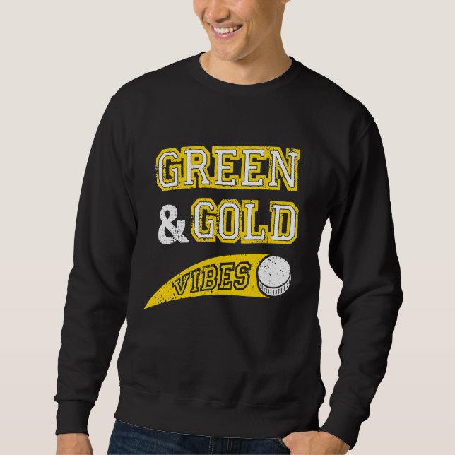 Moletom Green & Gold Vibes Hockey Team Fan (Frente)