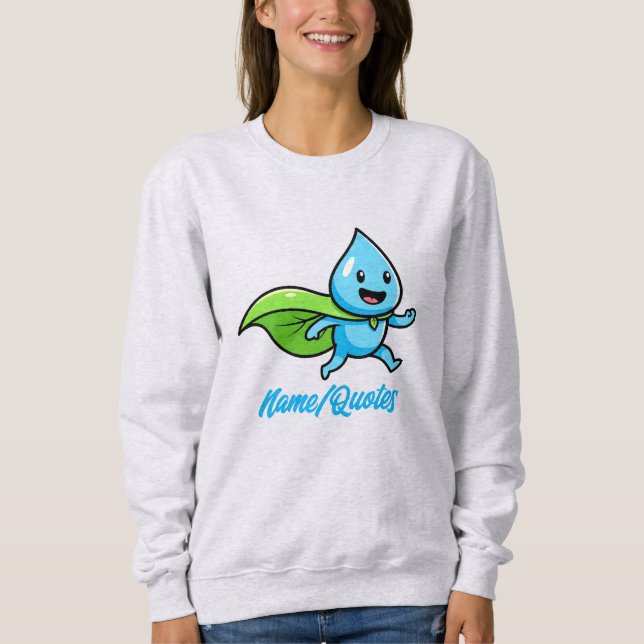 Moletom Green Lifestyle Water Drop Character (Frente)