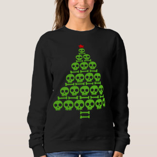 Moletom Green Skull and Bones Christmas Tree