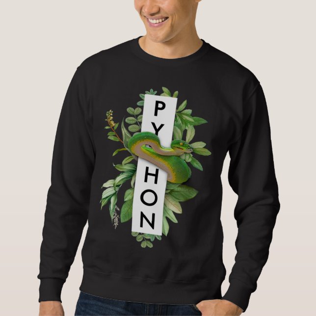 Moletom Green Tree Python Tropical Print (Frente)