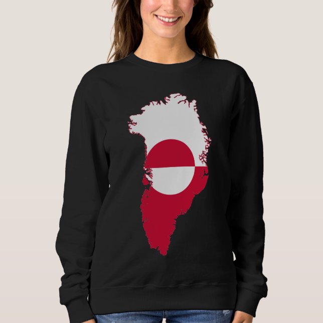 Moletom Greenland- flag in country T-Shirt Hoodie (Frente)