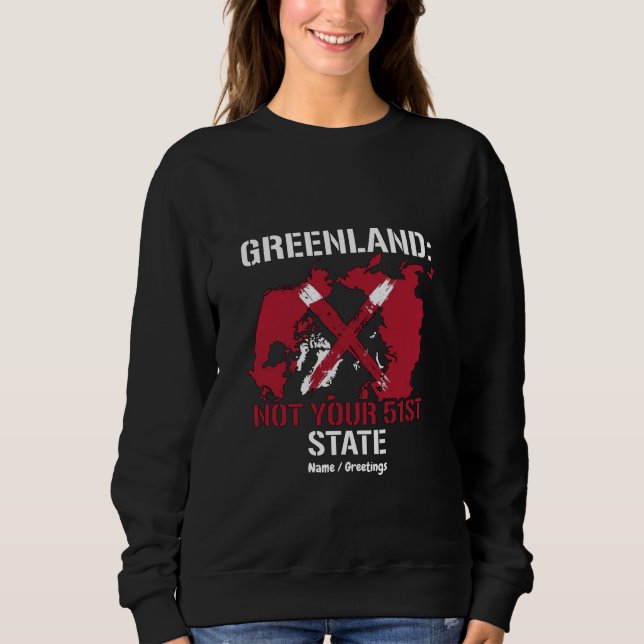 Moletom Greenland Sovereignty Not Your 51st State Arctic  (Frente)