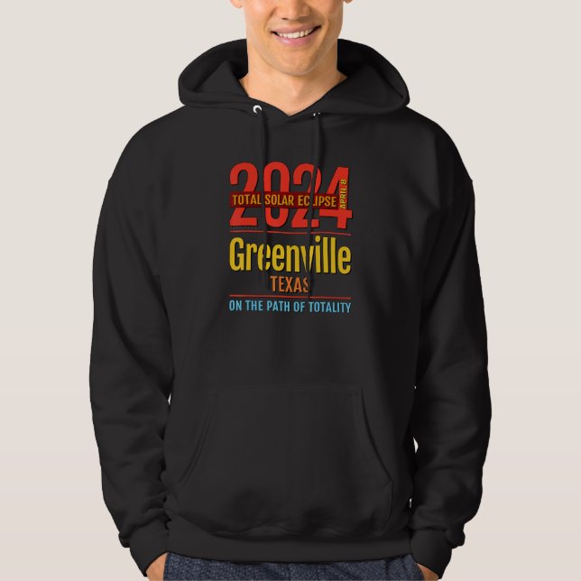 Moletom Greenville Texas TX Total Eclipse Solar 2024 4 (Frente)