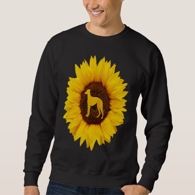 Moletom Greyhound  For Women Men Dog Pet Racer Sunflower (Frente)