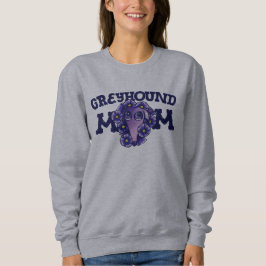 Moletom Greyhound Mamãe Cute Roxo Adoção dos Greyhounds