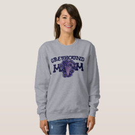 Moletom Greyhound Mamãe Cute Roxo Adoção dos Greyhounds