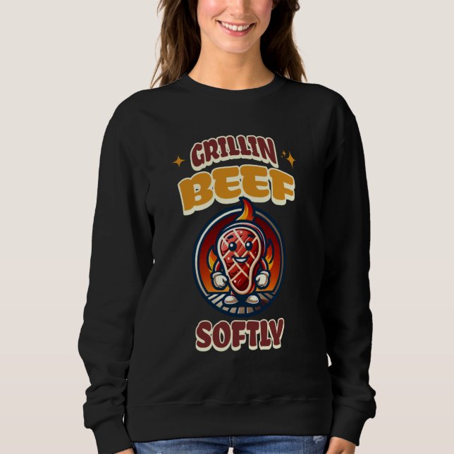 Moletom Grillin Beef Suave Grilando Grelha De Cabelo De CH (Frente)