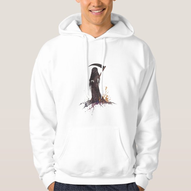 Moletom Grim Reaper Scythe Hoodie - Design da Morte Assust (Frente)