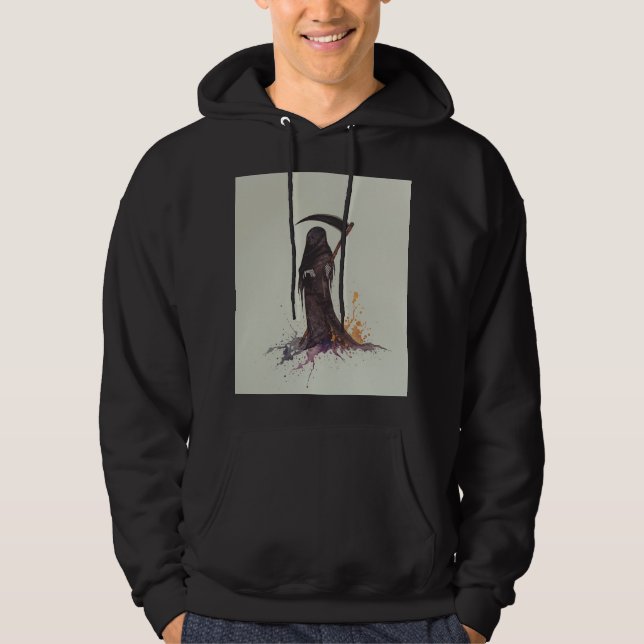 Moletom Grim Reaper Scythe Hoodie - Design da Morte Assust (Frente)