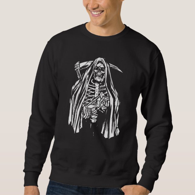 Moletom Grim Reaper Skeleton Angel Of Death (Frente)
