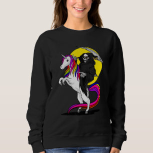 Moletom Grim Reaper Skeleton Death Dirigindo o Hallowee do