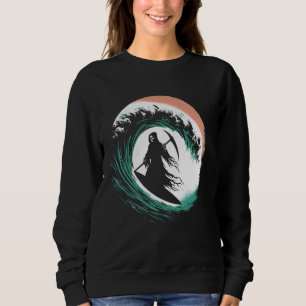 Moletom Grim Reaper Surfing - Sur de Figurino de Halloween