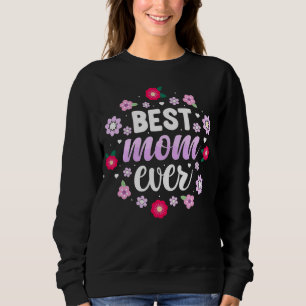 Moletom Grinalda Floral de Pastel Suave Melhor Mãe do Mund