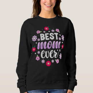 Moletom Grinalda Floral de Pastel Suave Melhor Mãe do Mund