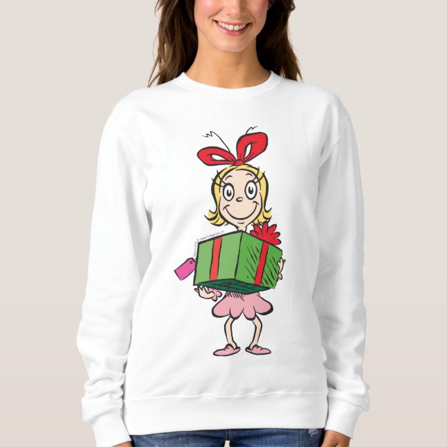 Moletom Grinch | Cindy-Lou Who - Segurando Presente (Frente)