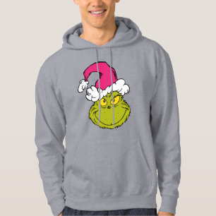 Moletom Grinch com Chapéu de Papai Noel Rosa