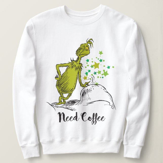 Moletom Grinch | Engraçado Precisa Café (Frente do Design)