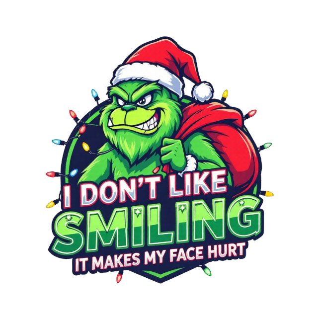 Moletom Grinchy Bigfoot I Don't Like Smiling (Criador carregado)