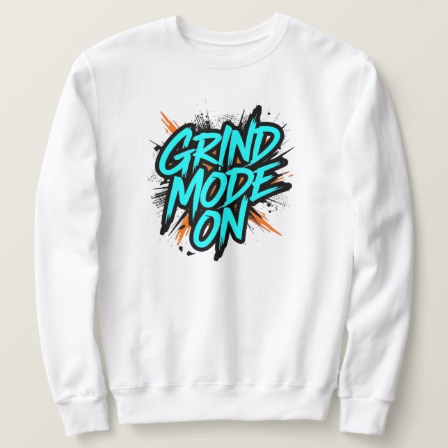 Moletom "Grind Mode On" Motivational Quote (Frente do Design)