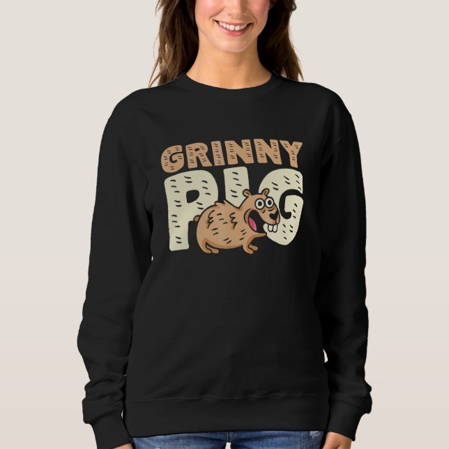 Moletom Grinny Pig Graphic Guinea Pig Owner Pet Cavy Anima (Frente)