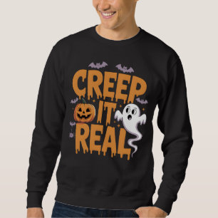 Moletom Grita De Verdade Halloween Pumpkins E Bats
