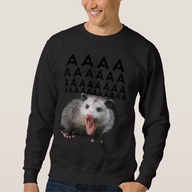 Moletom Gritando Possum Aaaa Cute Ogambm MemMen W (Frente)