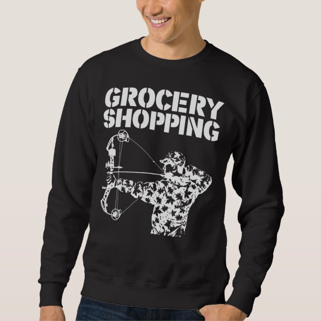Moletom Grocery Comprando Bowhun Archer Deer Hunter (Frente)