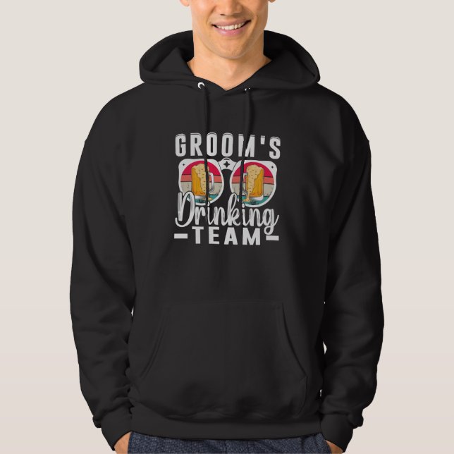 Moletom Groom s Drinking Team Wedding Bachelors Party Squa (Frente)