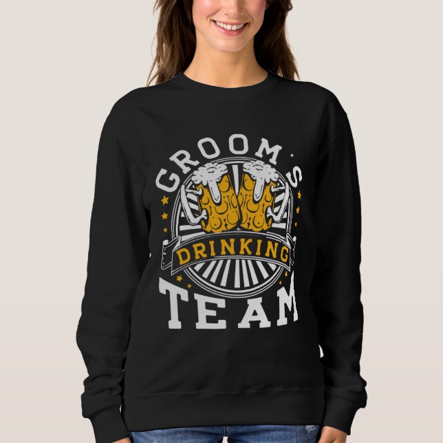 Moletom Groom s Drinking Team Wedding Bachelors Party Squa (Frente)