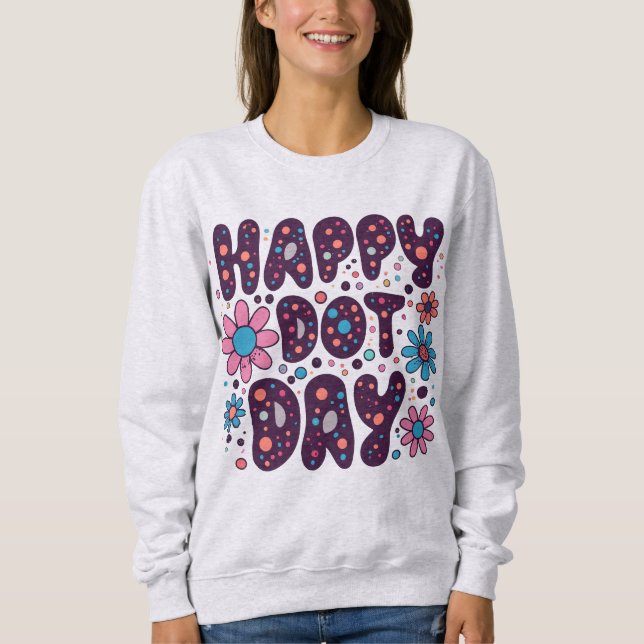 Moletom Groovy Floral Happy Dot Day (Frente)