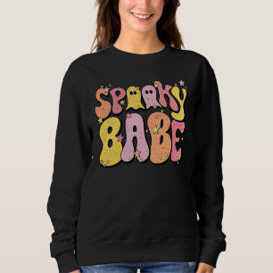 Moletom Groovy Garota Assustadora Roupa de Halloween Feliz