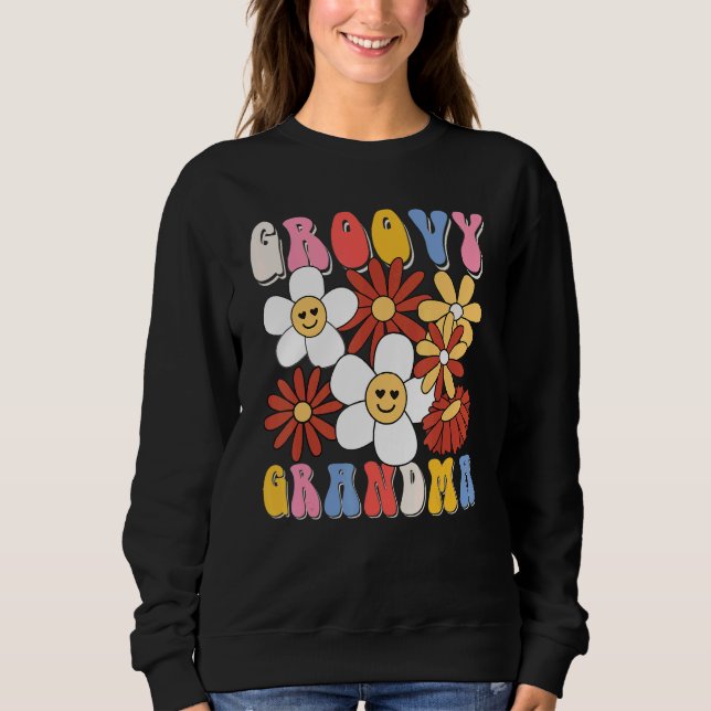 Moletom Groovy Grandma Mothers Day Retro 60s 70s 80s Famil (Frente)