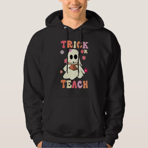 Moletom Groovy Halloween Truque ou Ensine Floral Retro Fan