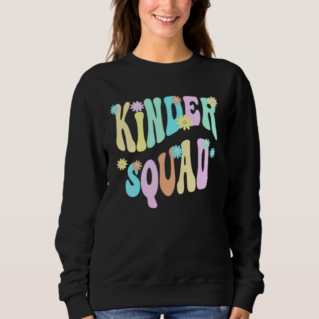 Moletom Groovy Kindergarten Squad School Teacher Kinder Re (Frente)