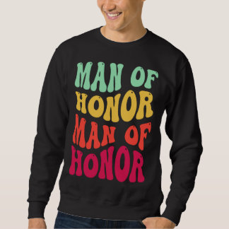 Moletom Groovy Man Of Honor Bachelor Party Groomsmen Weddi